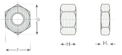 Porca e Contra-Porca Sextavada: Normal / Leve / Regular